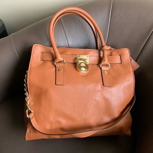 NEXT TO NEW / used only a few times / NO marks, leather satchel with dust bag